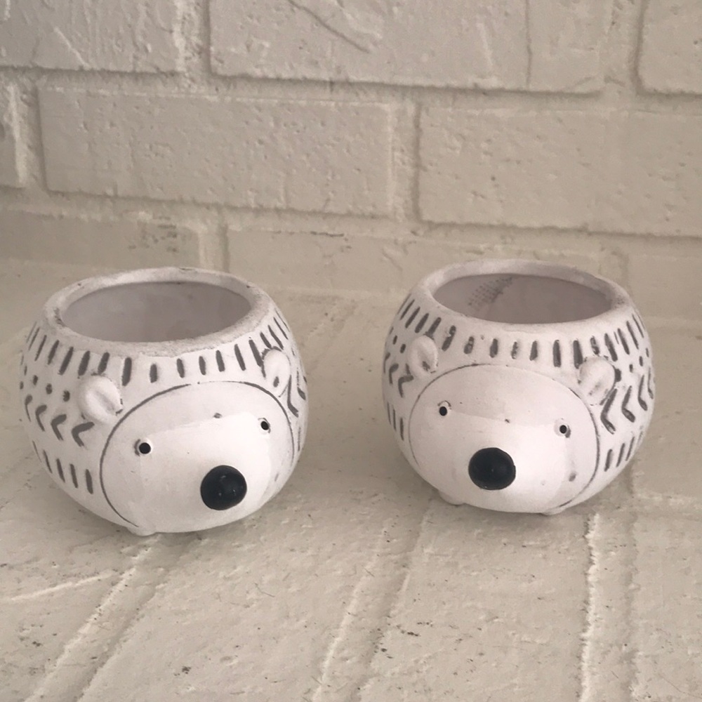 Set of 2 Porcupine Planters NWOT - Picture 5 of 13